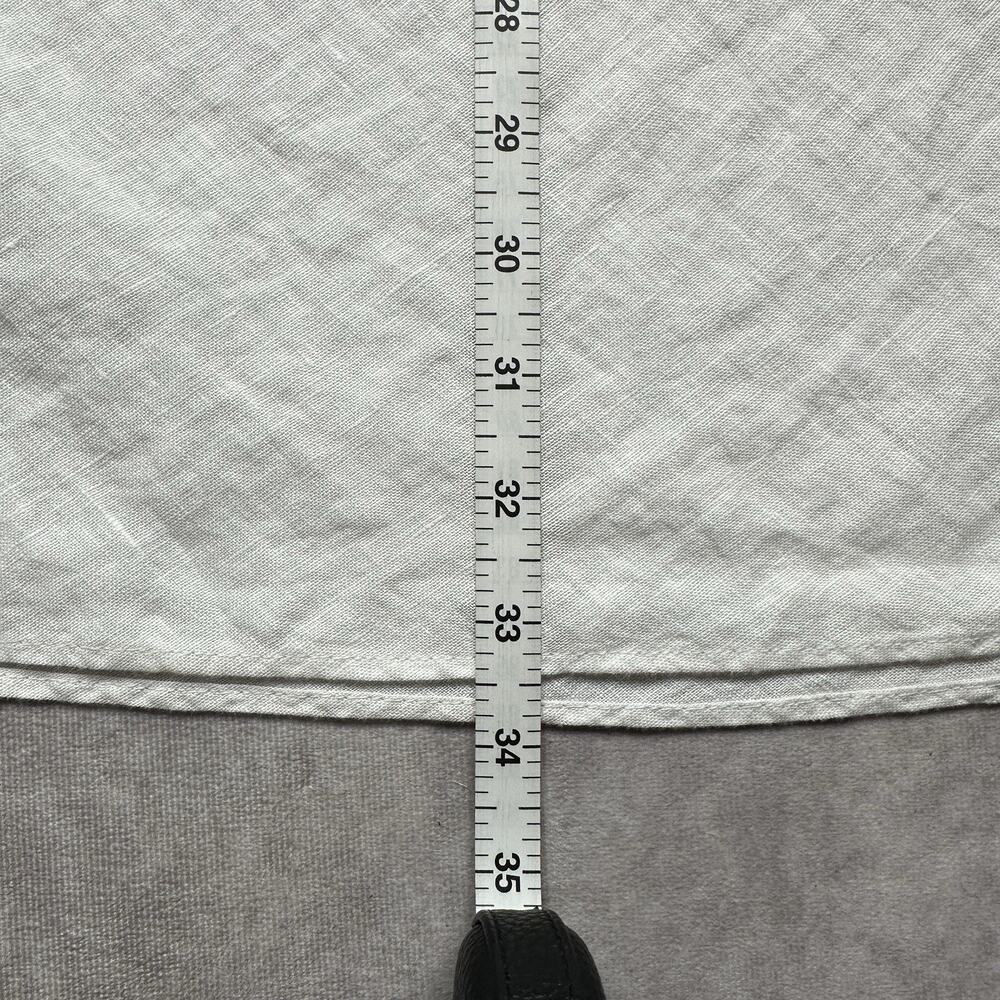 J Crew White 100% Linen Slip Skirt NWT Maxi Flounce Hem Pull On Half Lined Small - Picture 8 of 16